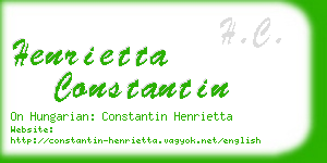 henrietta constantin business card